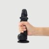 SLIDING SKIN REALISTIC DILDO BLACK M